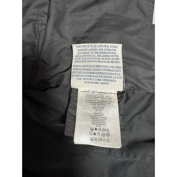 Moncler Jacket Mens Small Black Premiere Quilted Down Longline Snap Front - Picture 12 of 16